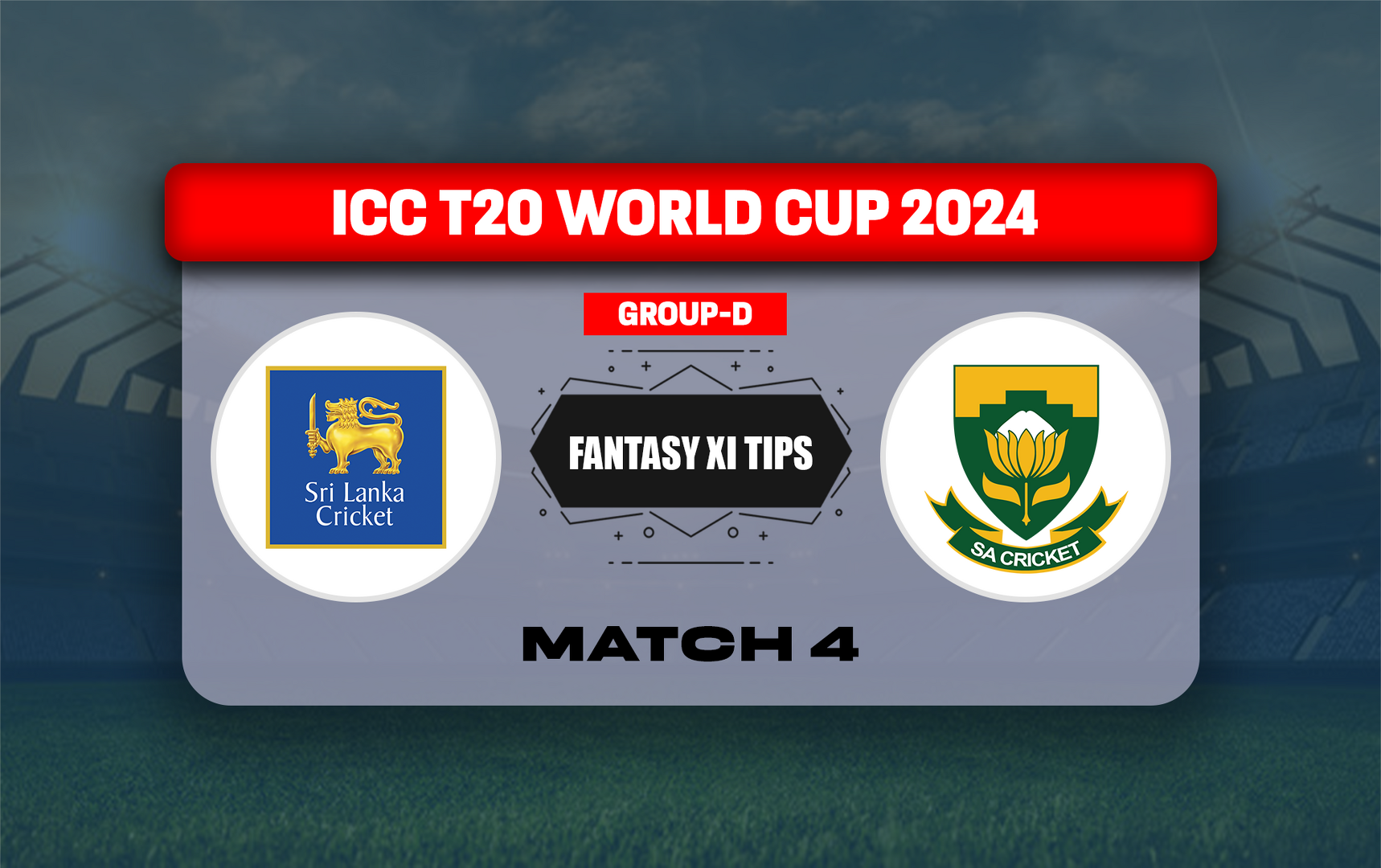 SL vs SA Dream11 Prediction, Dream11 Playing XI, Today Match 4, ICC T20