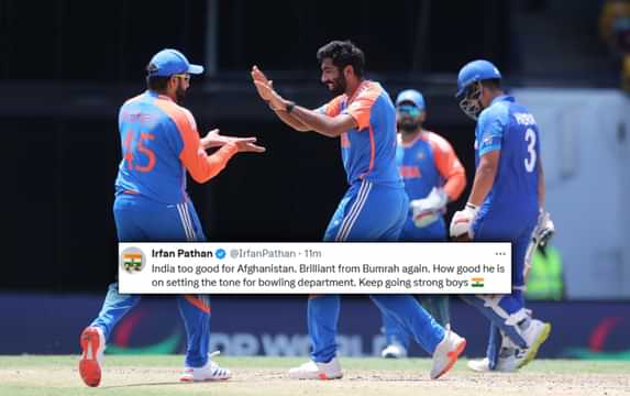 "Bumrah is unmatched" Twitter erupts as India record 47-Run win against Afghanistan in Super 8 at ICC T20 World Cup 2024