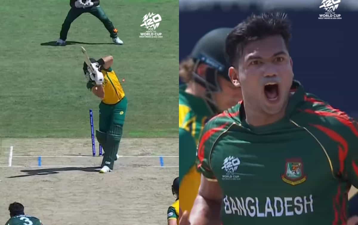 [Watch] Taskin Ahmed castles Aiden Markram with jaffa at ICC T20 World Cup 2024