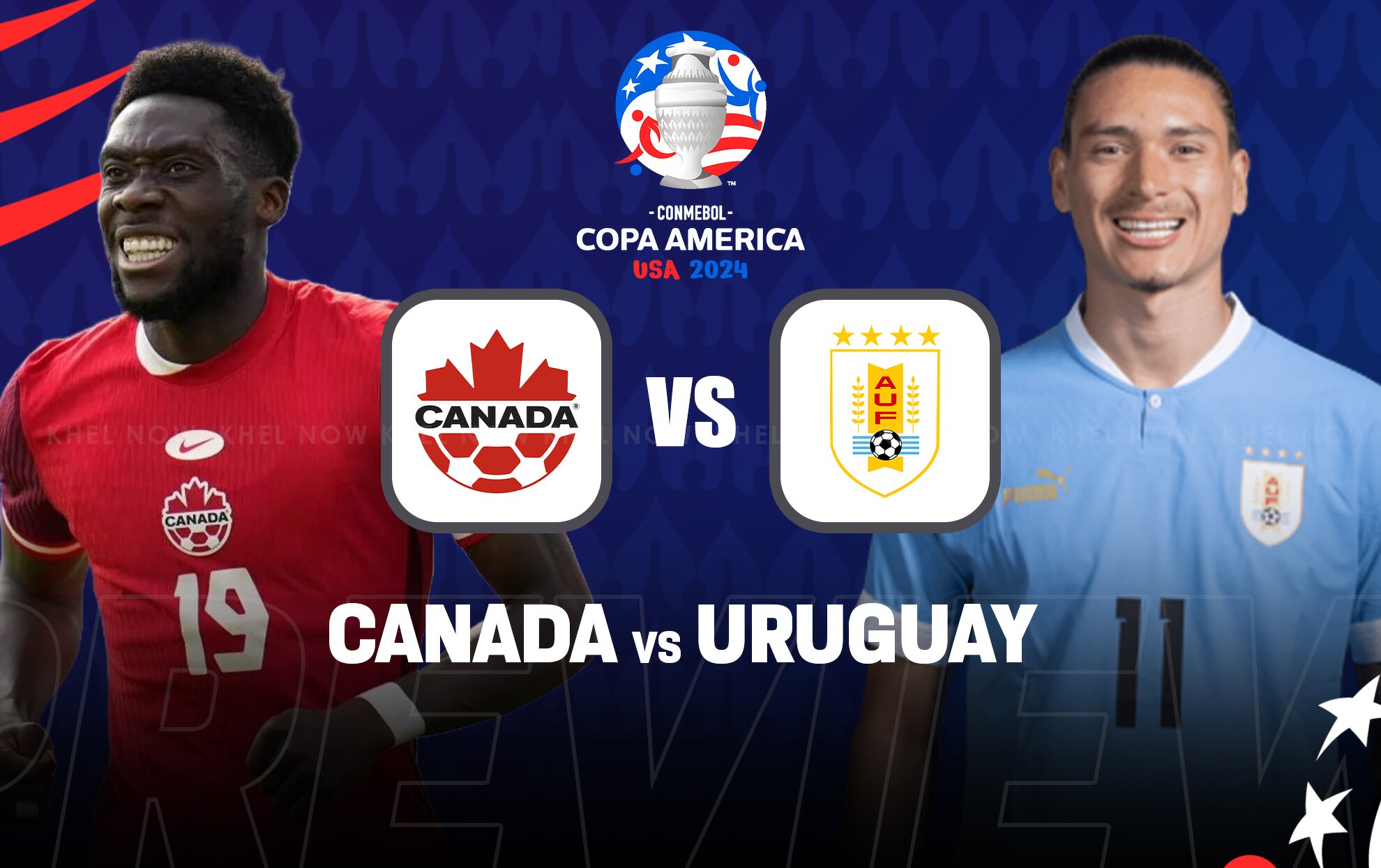 Canada vs Uruguay Alltime headtohead record Copa America 2024