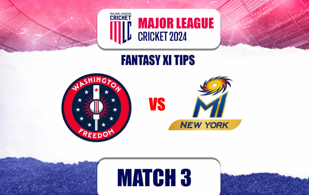 WAS vs NY Dream11 Prediction, Dream11 Playing XI, Today Match 3, USA T20 Cricket League (MLC 2024)