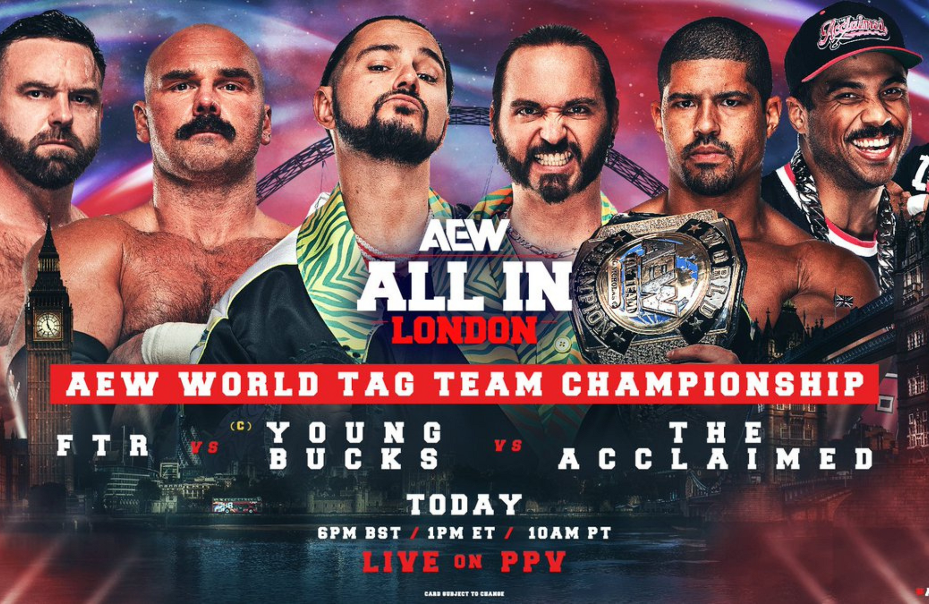 AEW All In 2024 Results Young Bucks retain World Tag Team Championship