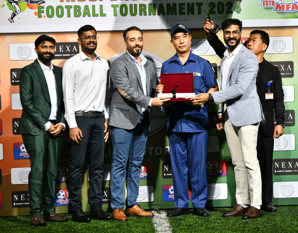 Varun Achreja and W1 Sports felicitated by ⁠Mizoram FA