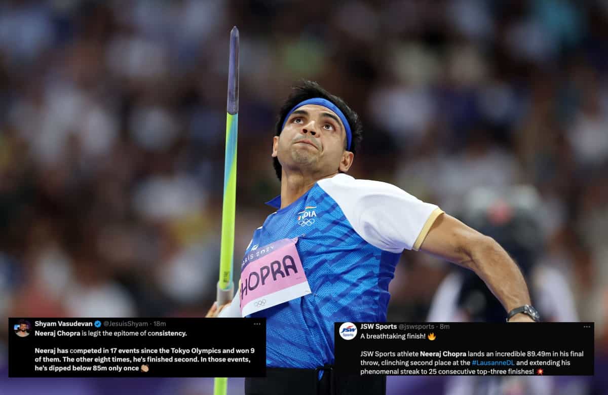 'Clutch, Neeraj, Clutch!' - Social media erupts as Neeraj Chopra produces season-best throw to finish second at Lausanne Diamond League 2024