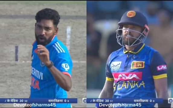 ICYMI!! [Watch] Mohammed Siraj sledges Kusal Mendis in 3rd ODI, Sri Lanka batter responds
