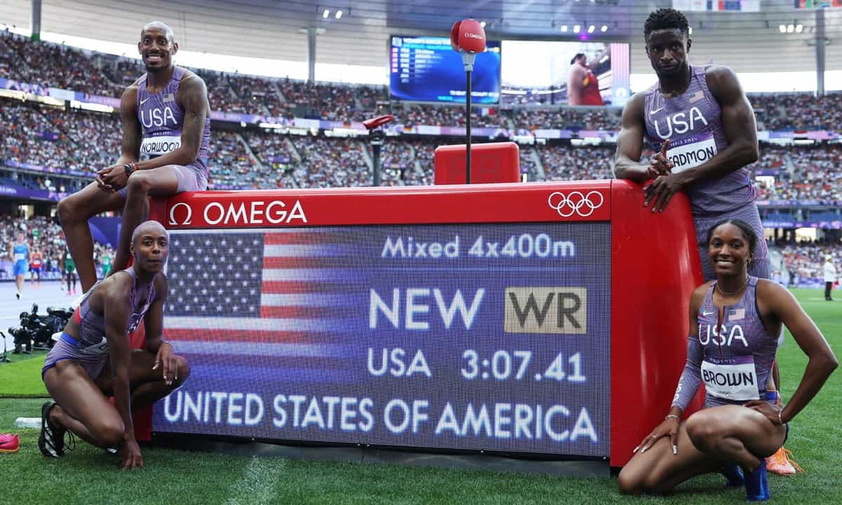 Paris Olympics 2024: USA breaks 4x400m mixed relay world record in heats
