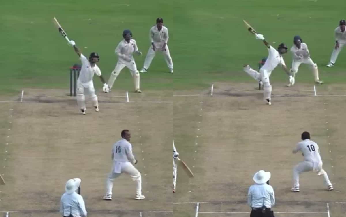 [Watch] Ishan Kishan hits one-handed six to reach century in Buchi Babu tournament
