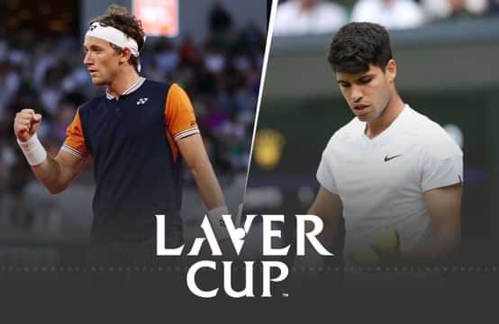 [Watch] Carlos Alcaraz coaches Casper Ruud at Laver Cup 2024