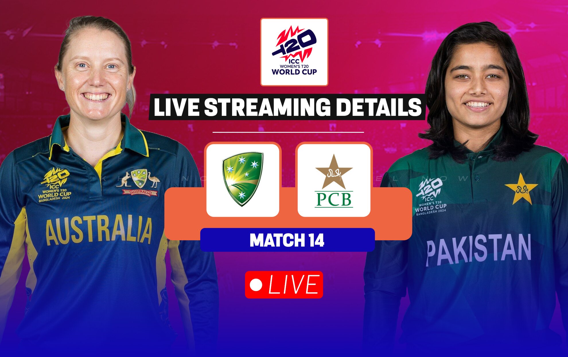 AUS vs PAK Live streaming details, when and where to watch match 14 of