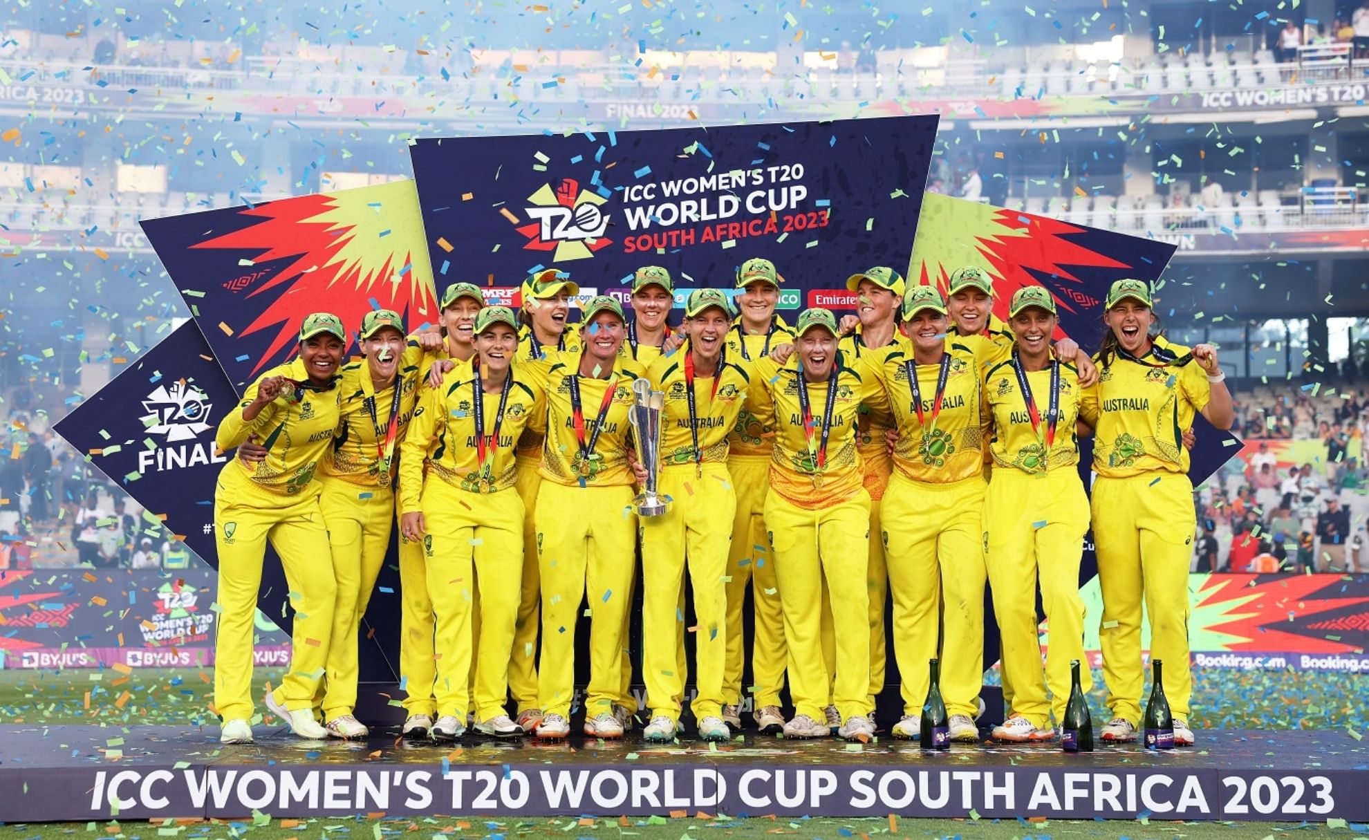 Australia celebrate after winning ICC Women's T20 World Cup 2023