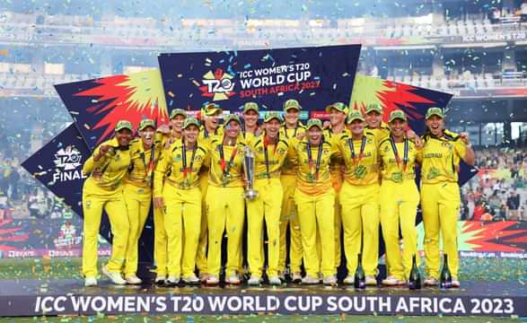 Australia celebrate after winning ICC Women's T20 World Cup 2023