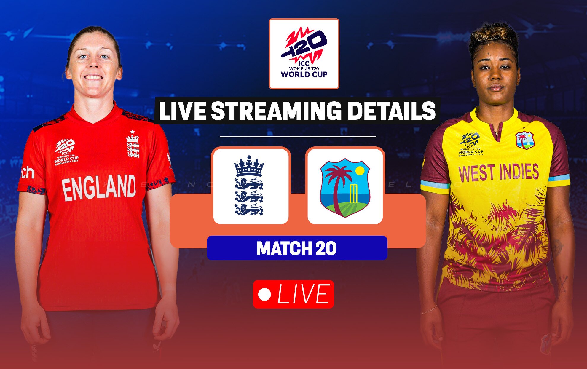 ENG vs WI Live streaming details, when and where to watch match 20 of