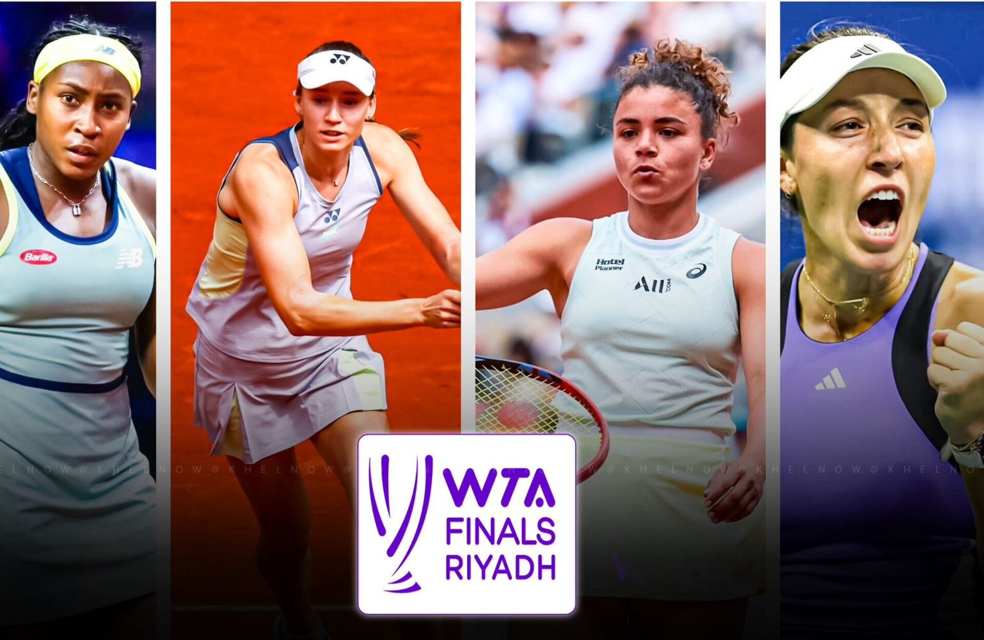 WTA Finals 2024 Coco Gauff, Jasmine Paolini, Elena Ryabkina, Jessica