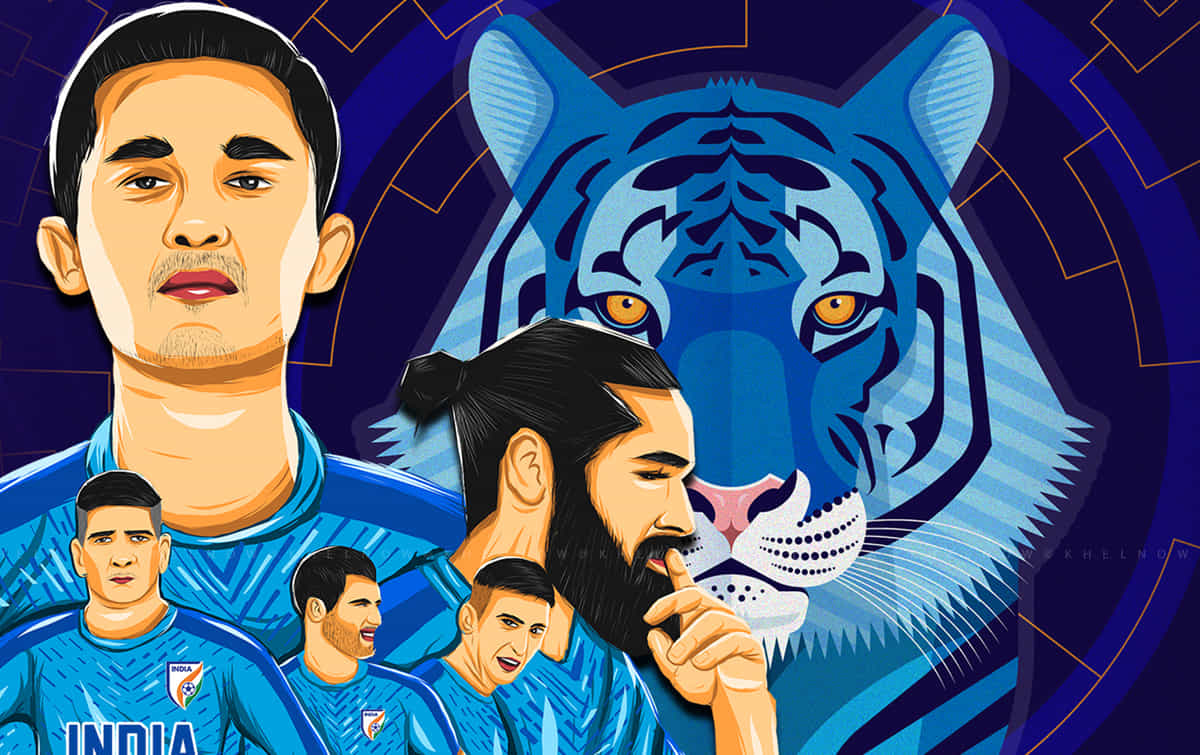 Why are Indian football team called 'The Blue Tigers'?