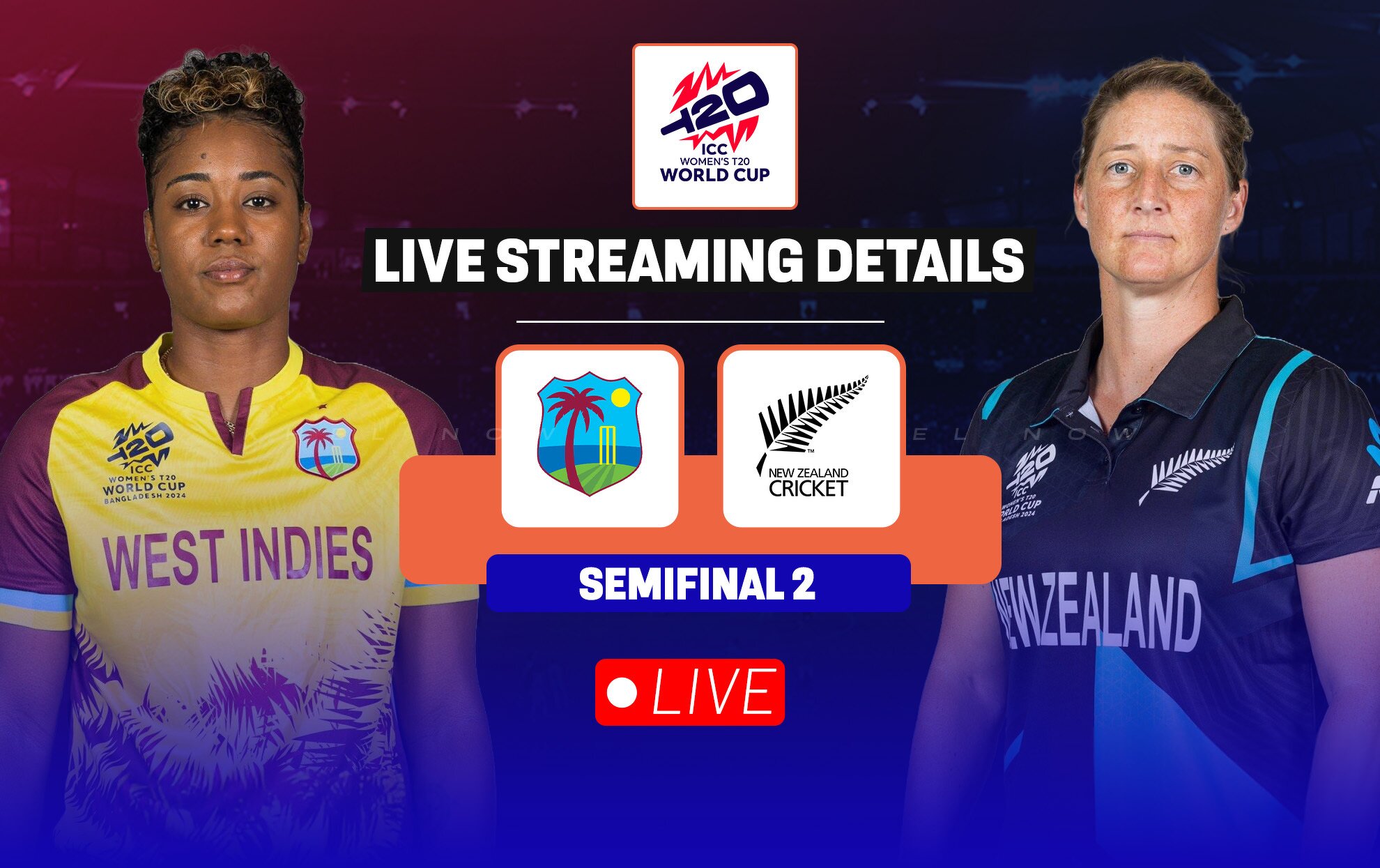 WI vs NZ Live streaming details, when and where to watch semifinal 2