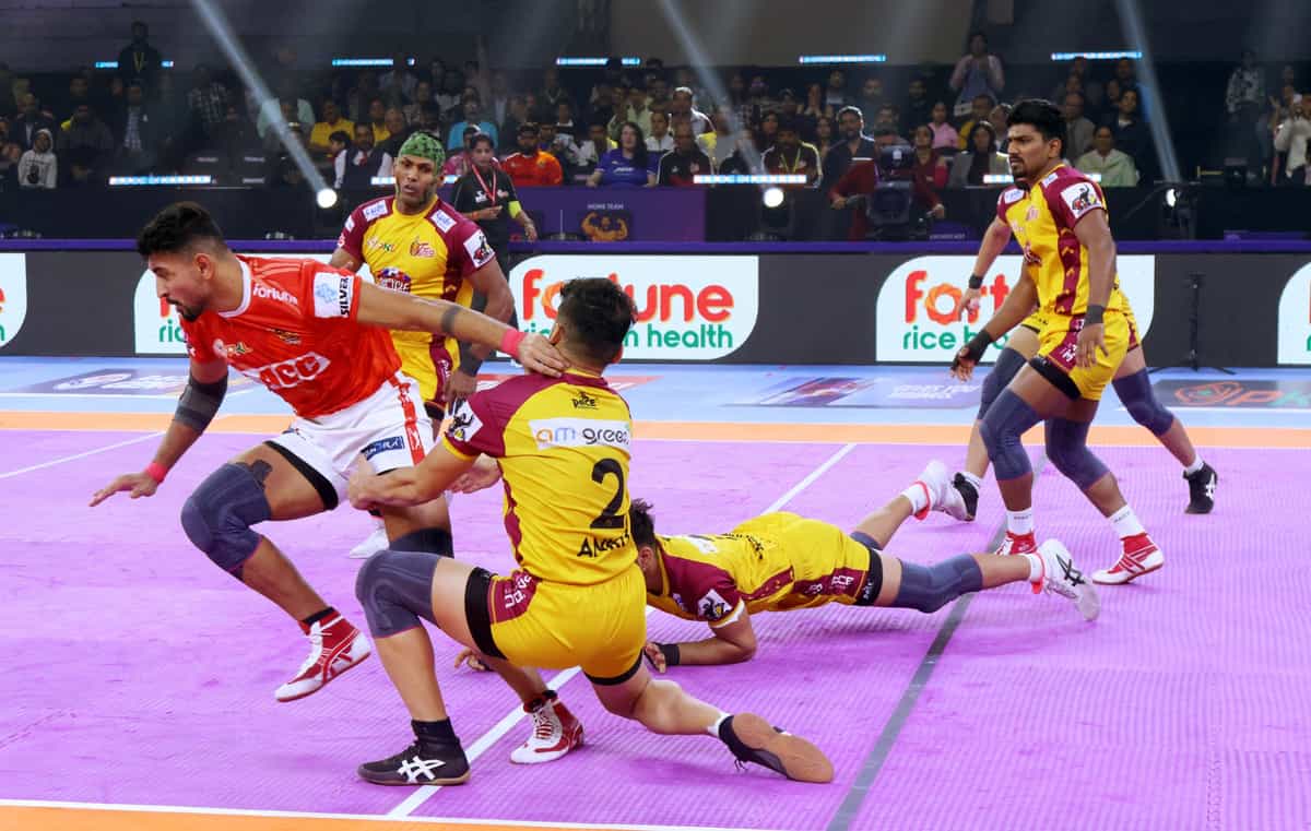 PKL 11: Gujarat Giants claim thrilling win over mighty Telugu Titans in Pro Kabaddi 2024