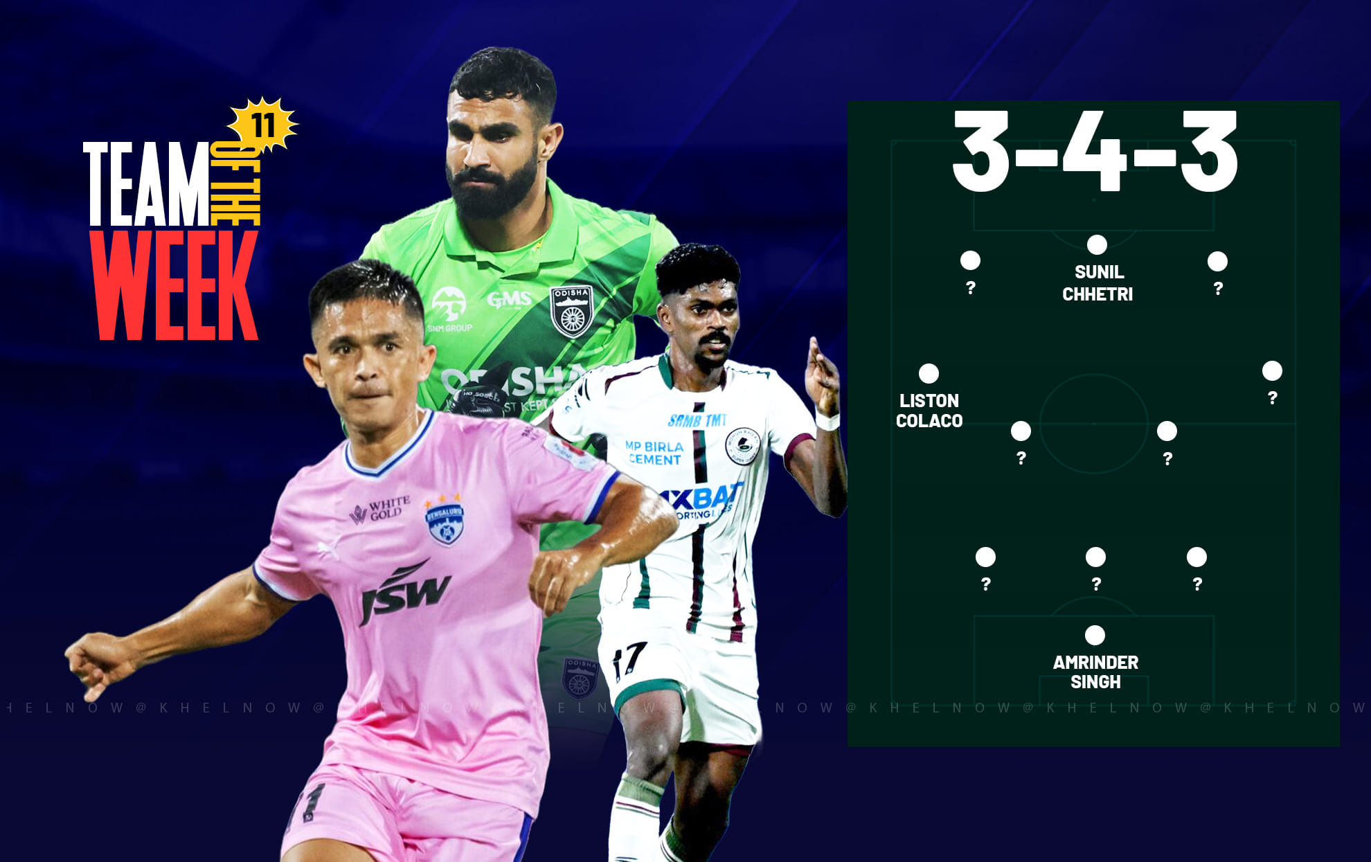ISL 2024-25: Sunil Chhetri leads Matchweek 11 Team of the Week attack after impressive hat-trick