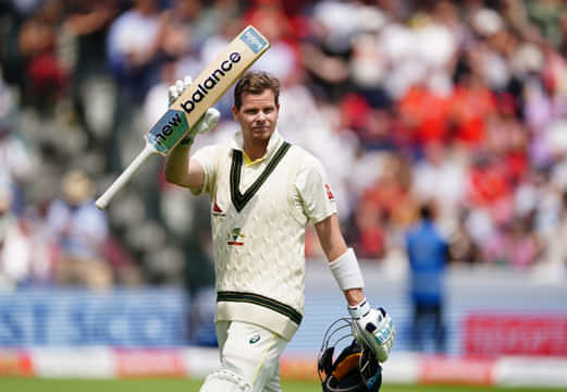 Steve Smith celebrates his century at the Lord's
