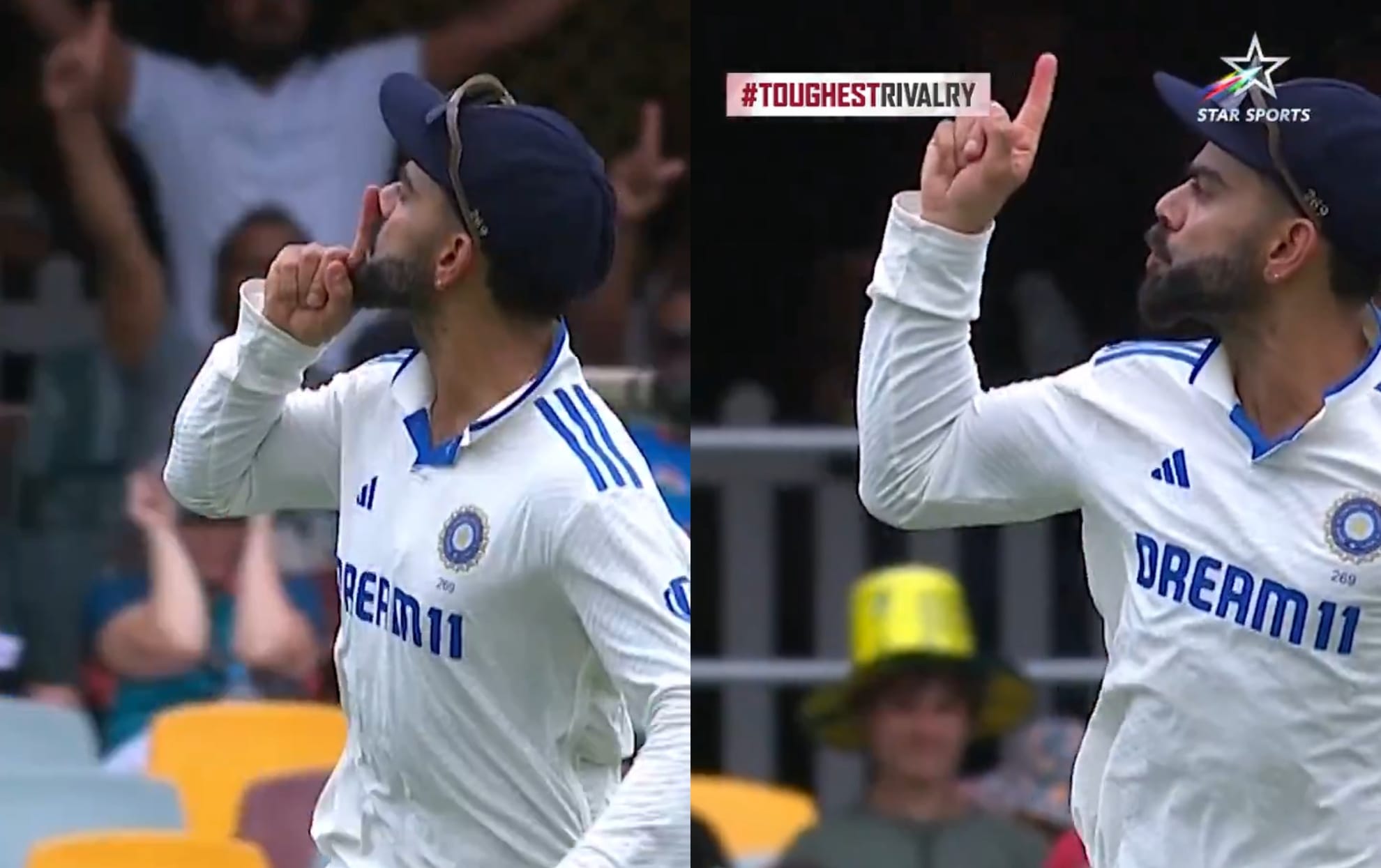 BGT 2024-25: [Watch] Virat Kohli shushes Gabba crowd after taking Marnus Labuschagne's catch