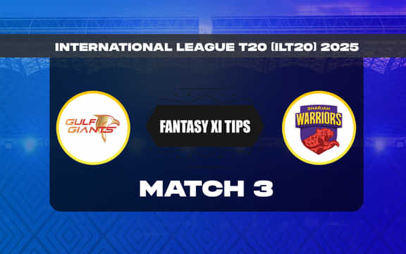 GG vs SWR Dream11 Prediction, Dream11 Playing XI, Today Match 3, ILT20 2025