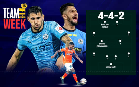 ISL 2024-25: Brison Fernandes, Nikolaos Karelis highlight Matchweek 15 Team of the Week attack
