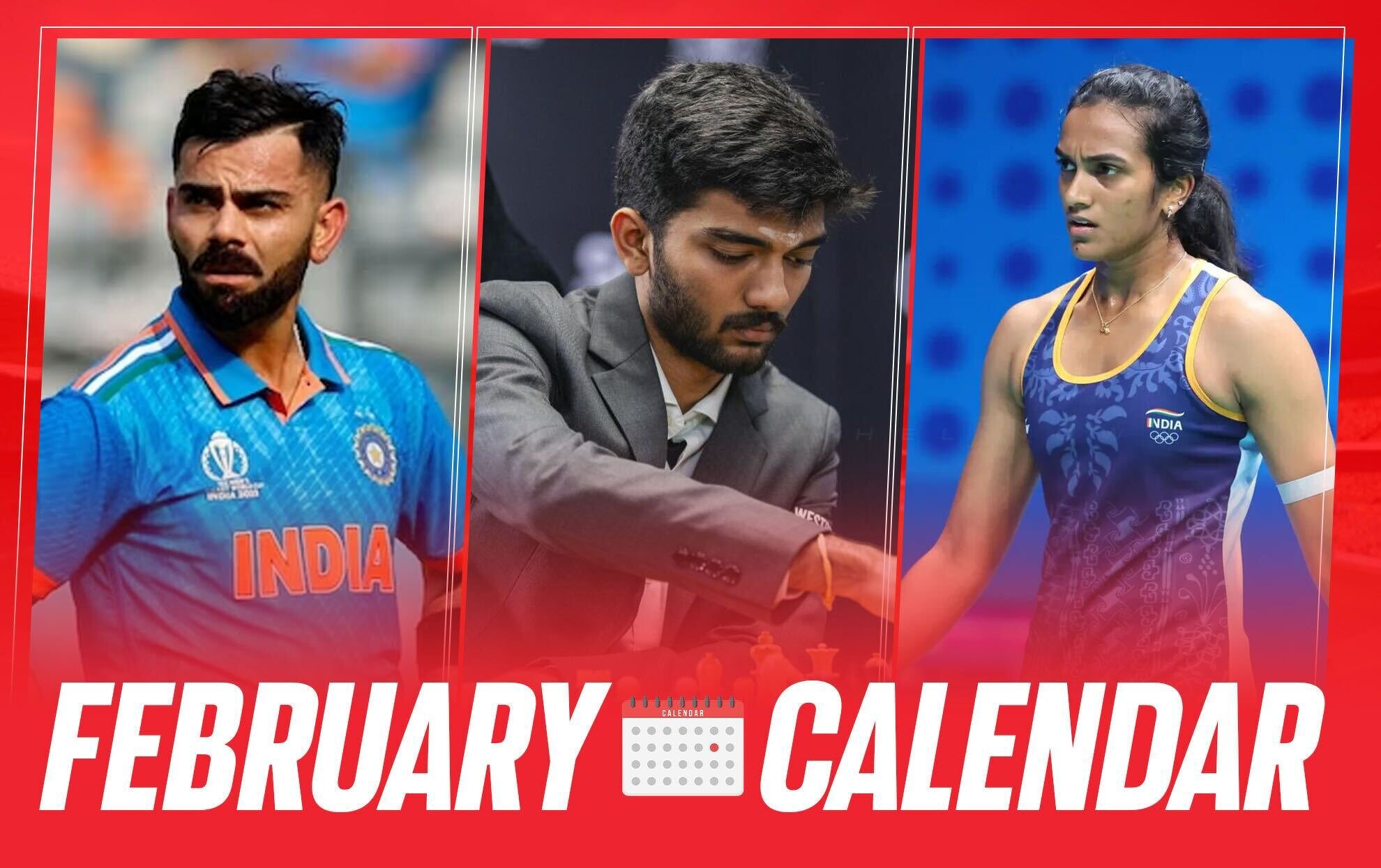 Indian Sports Calendar February 2025 ICC Champions Trophy, National