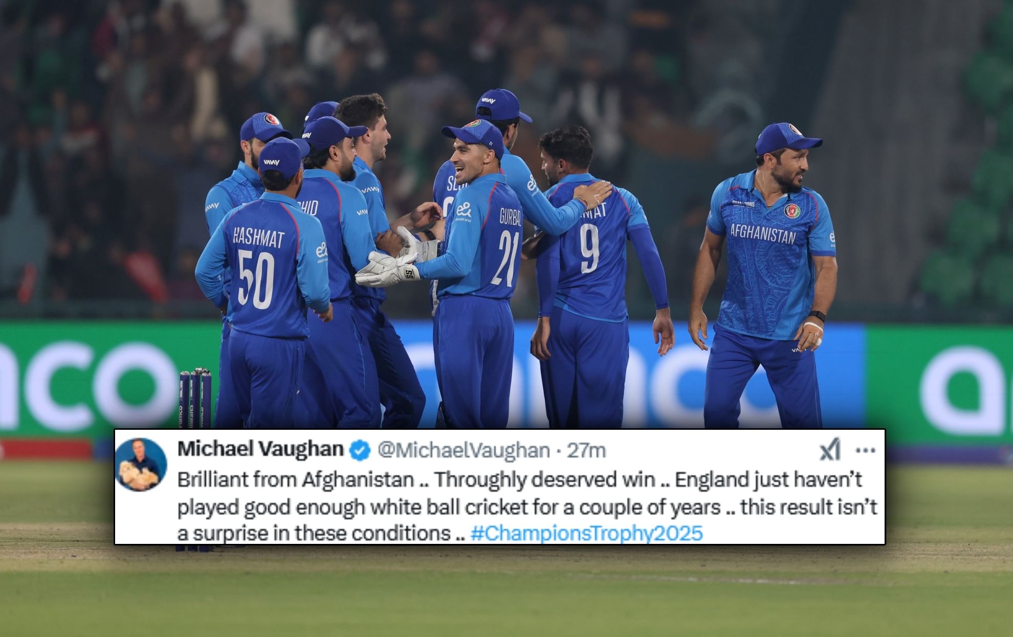 "Afghanistan deserved it.." Twitter erupts as Afghanistan knock England out of ICC Champions Trophy 2025 to keep their semi-final hopes alive