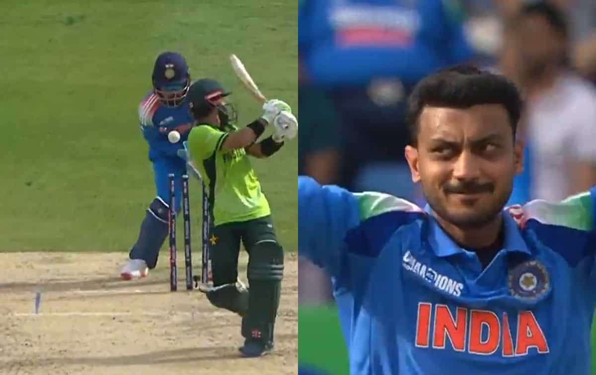 ICC Champions Trophy 2025: [Watch] Axar Patel hits middle stump as Mohammad Rizwan misses his slog in IND vs PAK clash