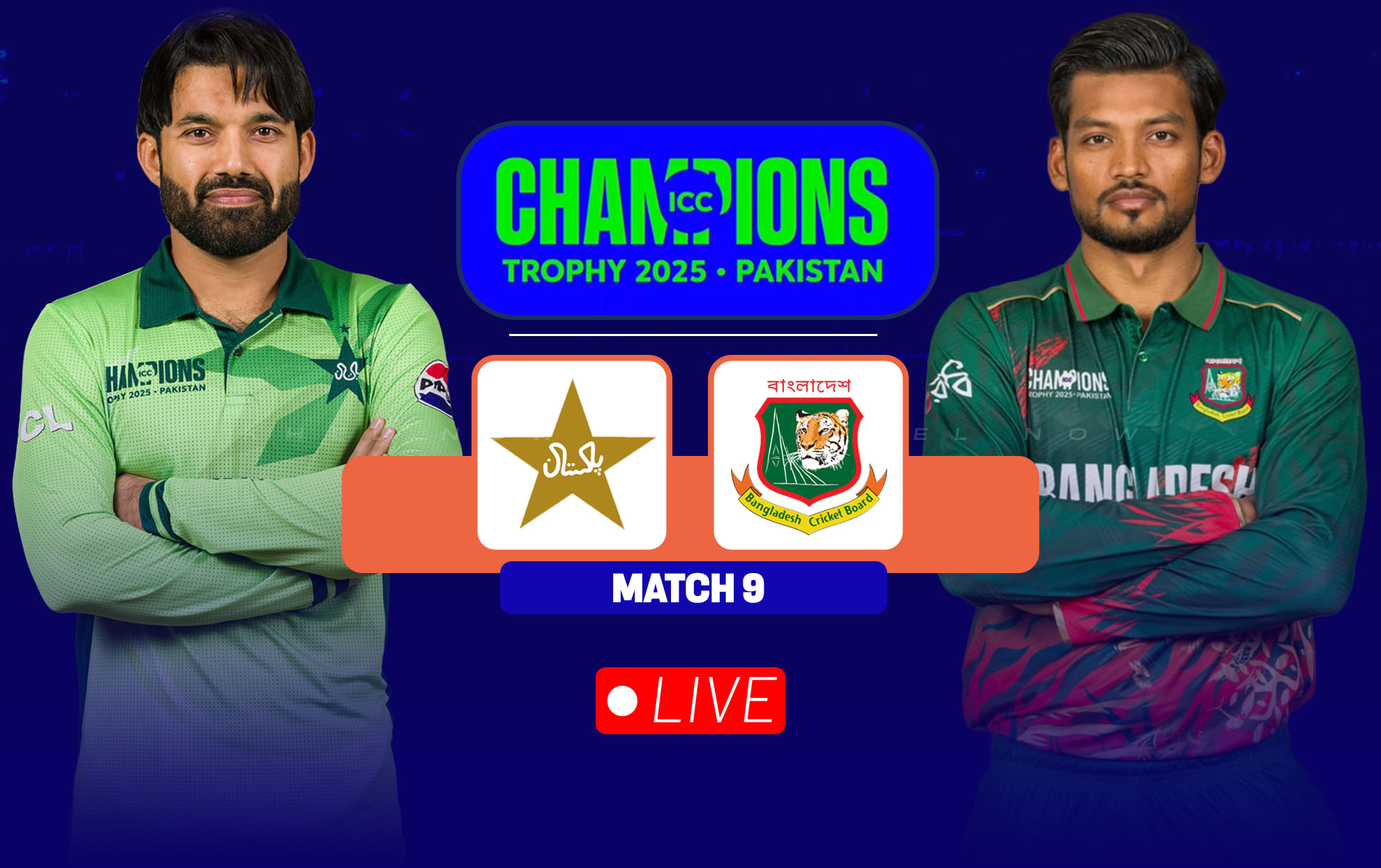 PAK vs BAN: Live streaming details, when and where to watch match 9 of ICC Champions Trophy 2025