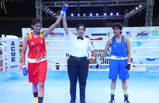 CWG champion Jaismine Lamboria storm into quarterfinals at Women's National Boxing Championship 2025