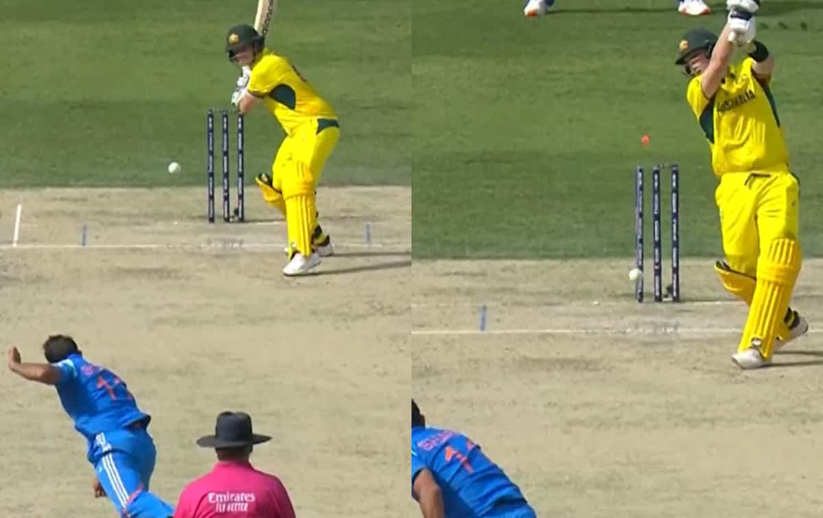 [Watch] Mohammed Shami rattles Steve Smith's stumps with a full-toss delivery at IND vs AUS semi-final clash at ICC Champions Trophy 2025