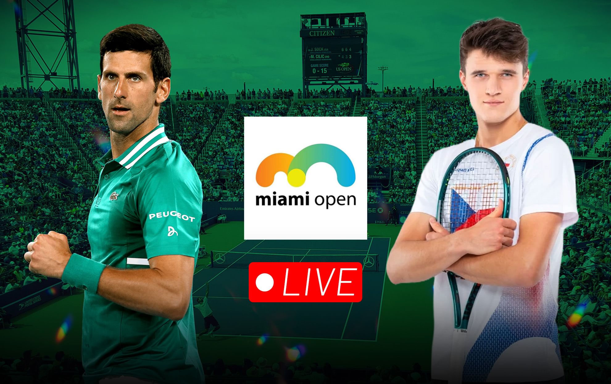 Where & how to watch Novak Djokovic vs Jakub Mensik, Miami Open 2025 final live?