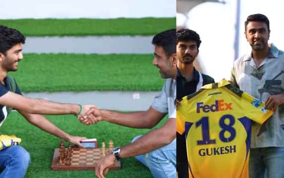 [Watch] Ravi Ashwin plays chess with World Champion D Gukesh at MA Chidambaram Stadium before IPL 2025