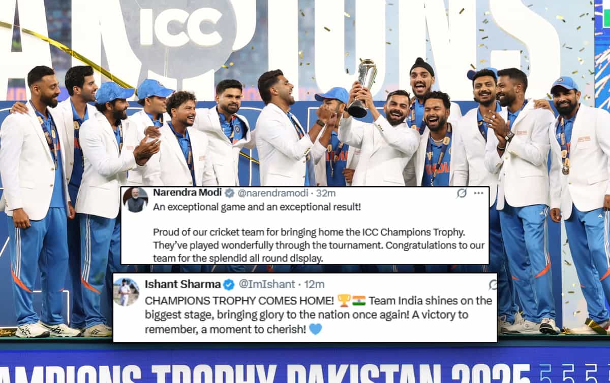 "Champions of Champions!" Reactions pour in as India beat New Zealand in the final to win ICC Champions Trophy 2025