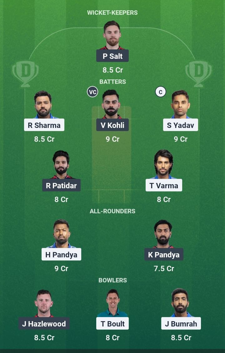 Mi Vs Rcb Dream11 Prediction Dream11 Playing Xi Today Match 21 Ipl 2025 Mi Vs Rcb Dream11 Prediction Dream11 Playing Xi Today Match 21 Ipl 2025