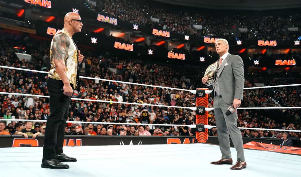 The Rock Cody Rhodes WWE RAW