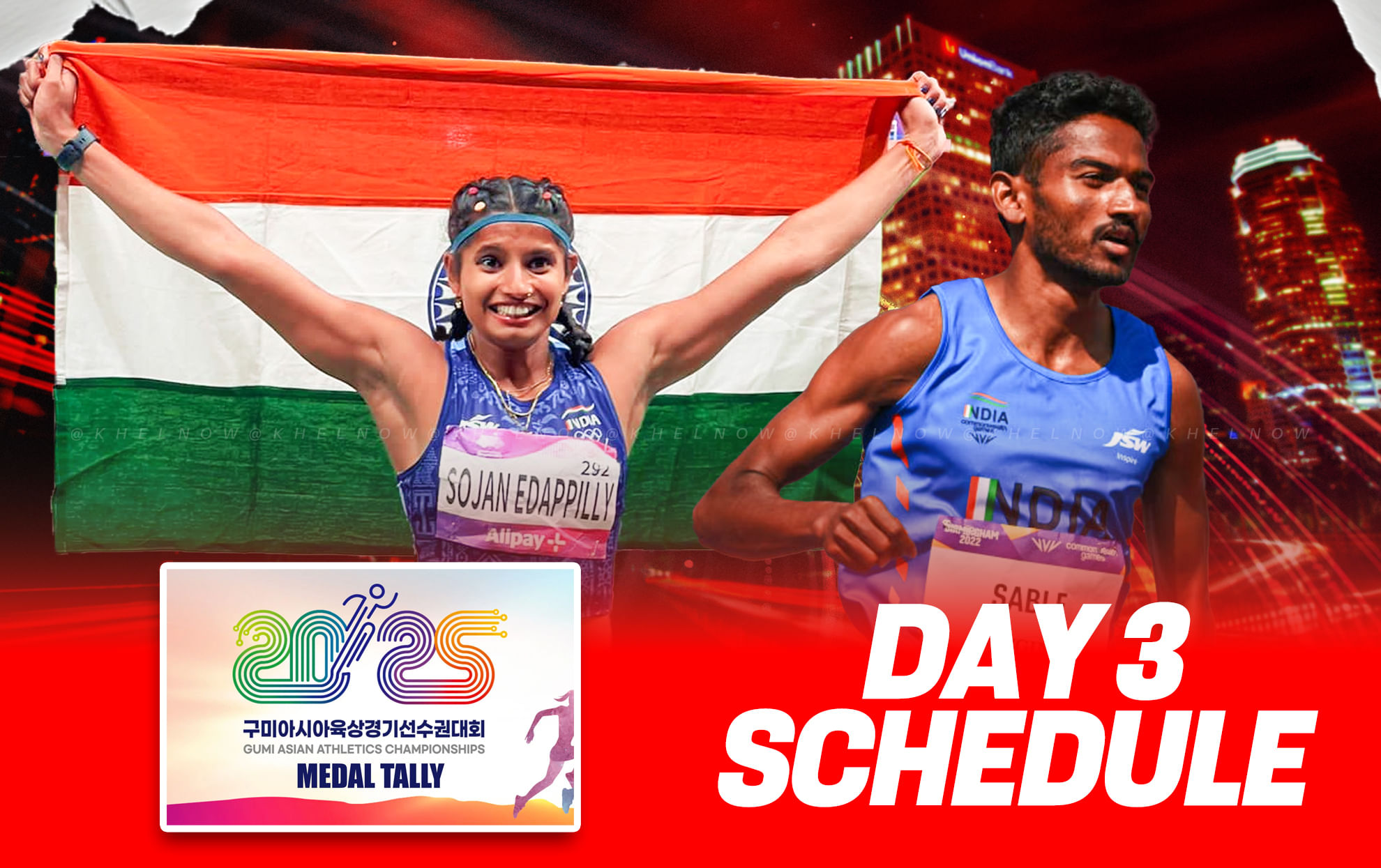 Asian Athletics Championships 2025: Updated India schedule for Day 3, May 29