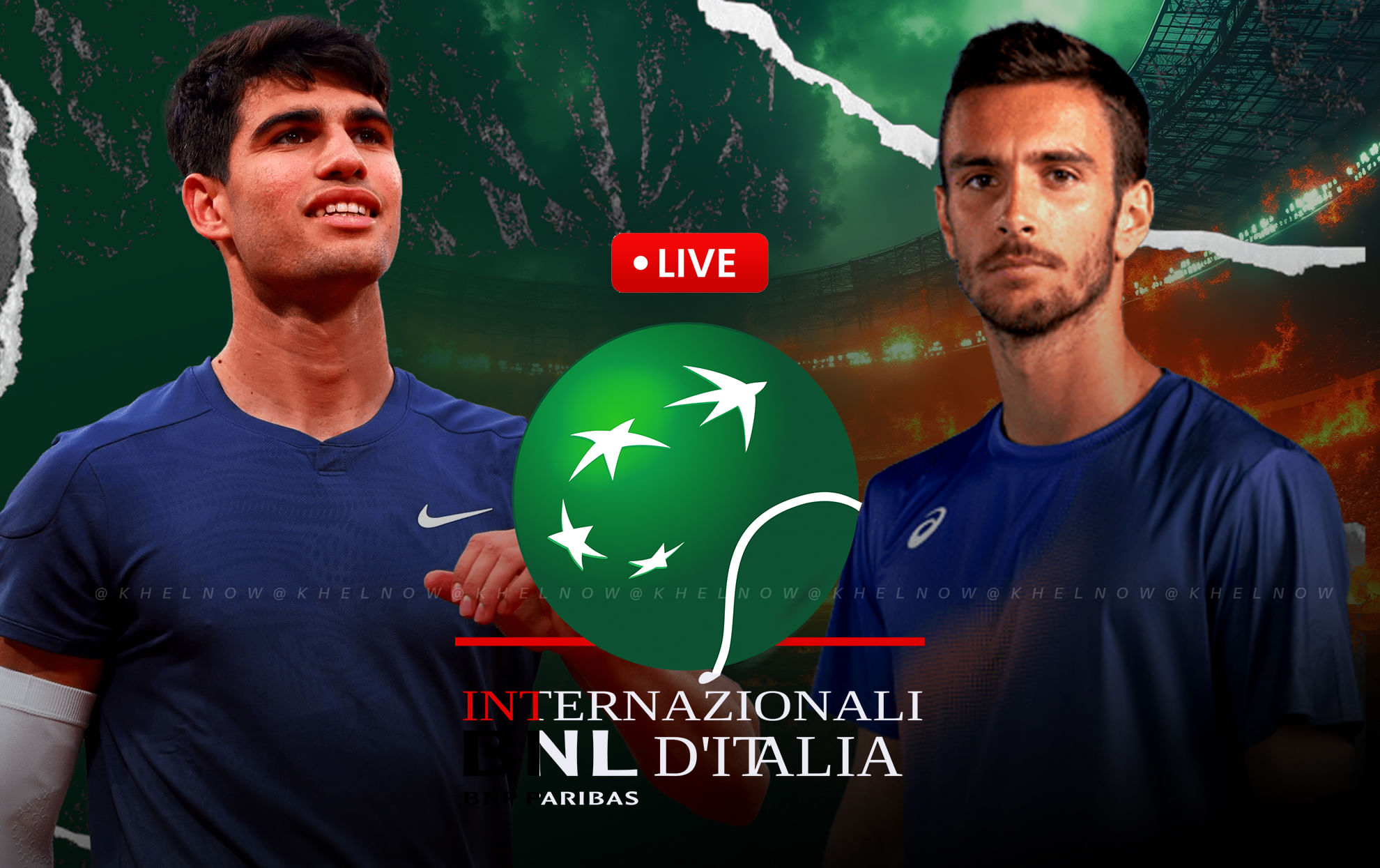 Carlos Alcaraz vs Lorenzo Musetti Live Updates, Italian Open 2025