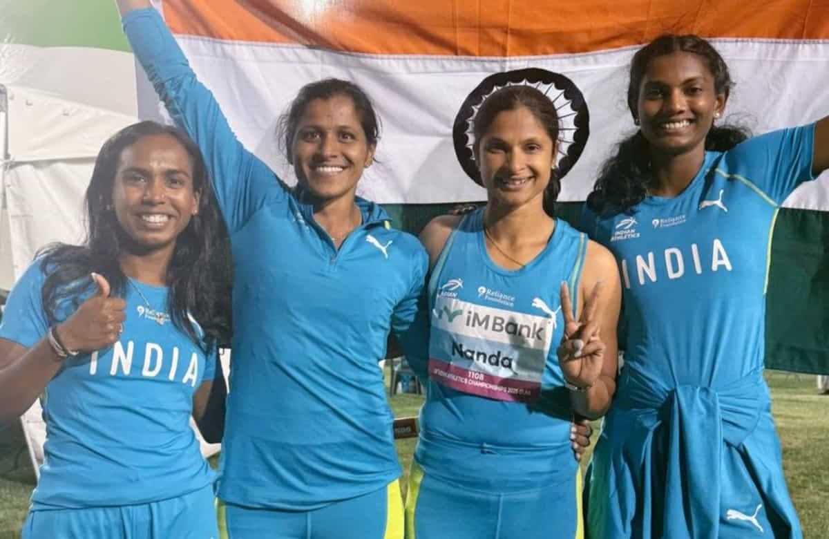 India wins silver in women's 4x100m relay at Asian Athletics Championships 2025