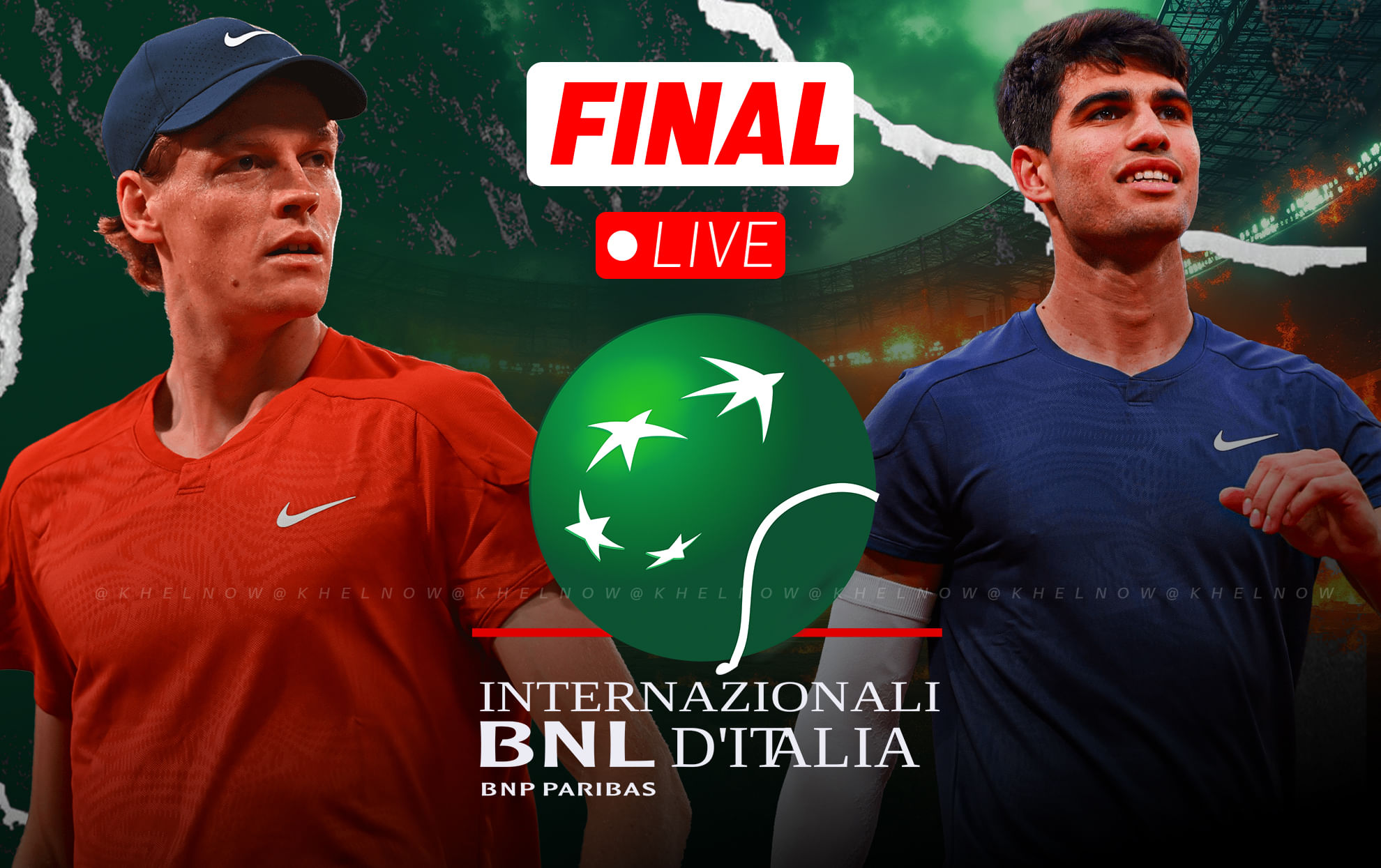 Jannik Sinner vs Carlos Alcaraz final live streaming, TV channel, where & how to watch: Italian Open 2025
