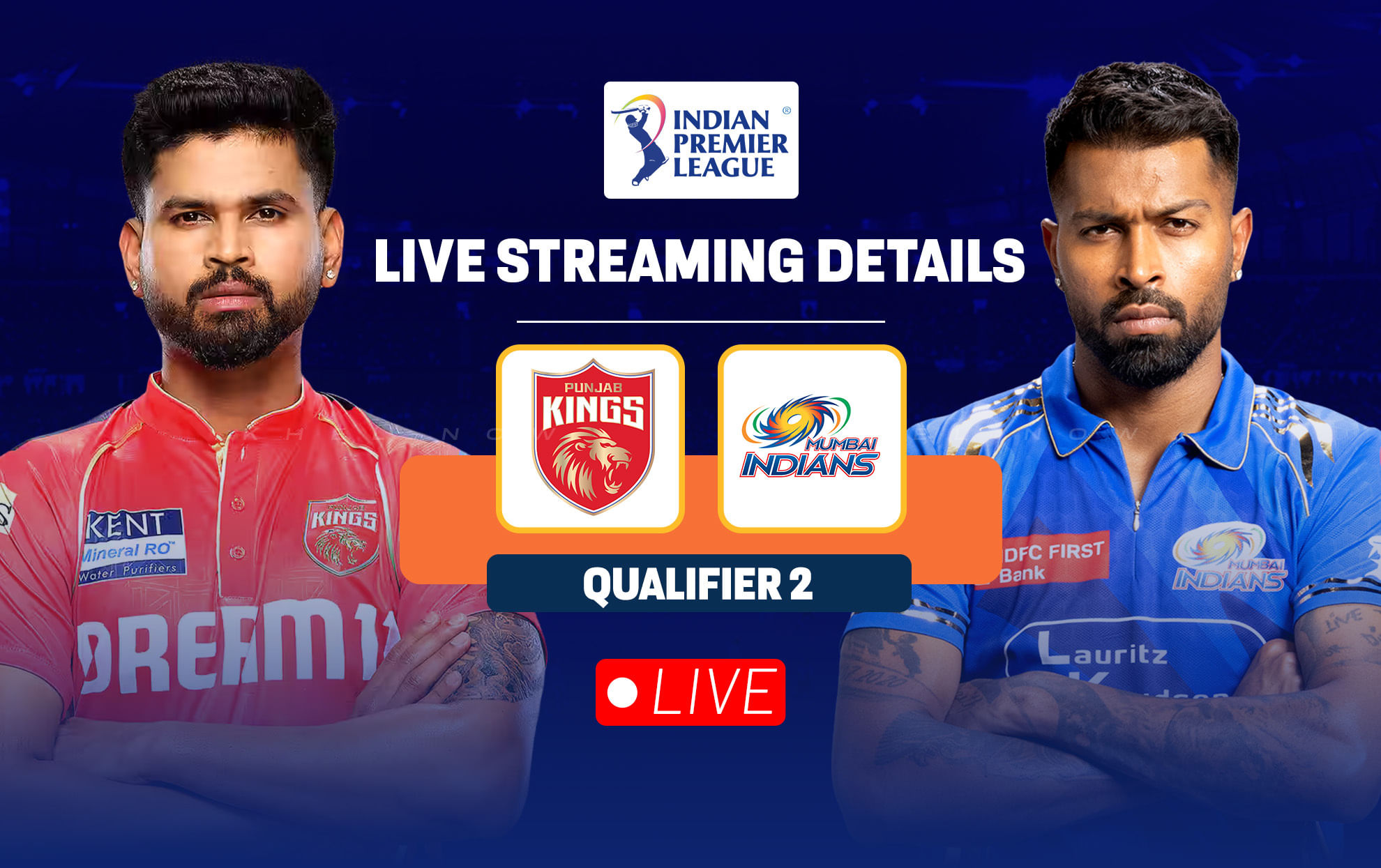 PBKS vs MI IPL 2025 Qualifier 2 Live streaming details: Match, toss time, telecast details, how to watch