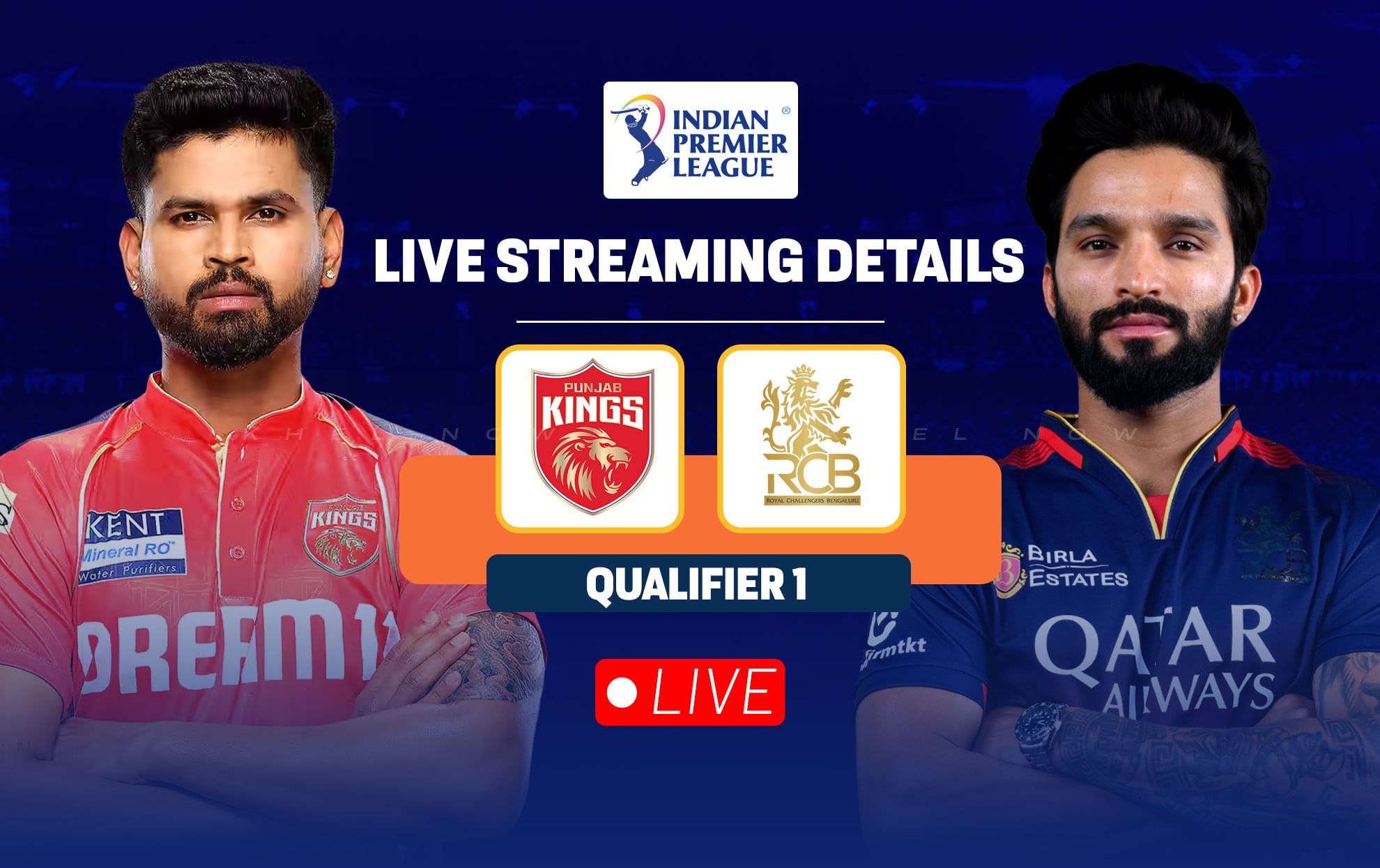 PBKS vs RCB IPL 2025 Qualifier 1 Live streaming details: Match, toss time, telecast details, how to watch