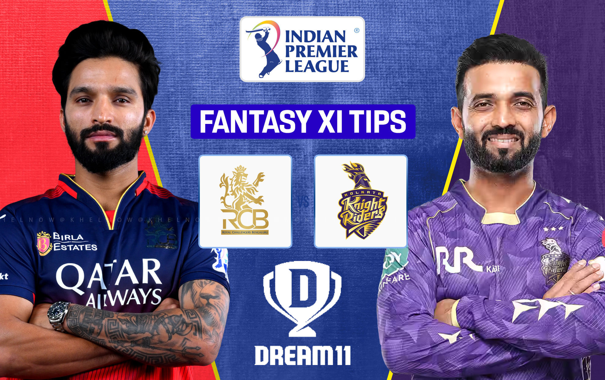 RCB vs KKR Dream11 Prediction, Dream11 Playing XI, Today Match 58, IPL 2025 (Indian T20 League)