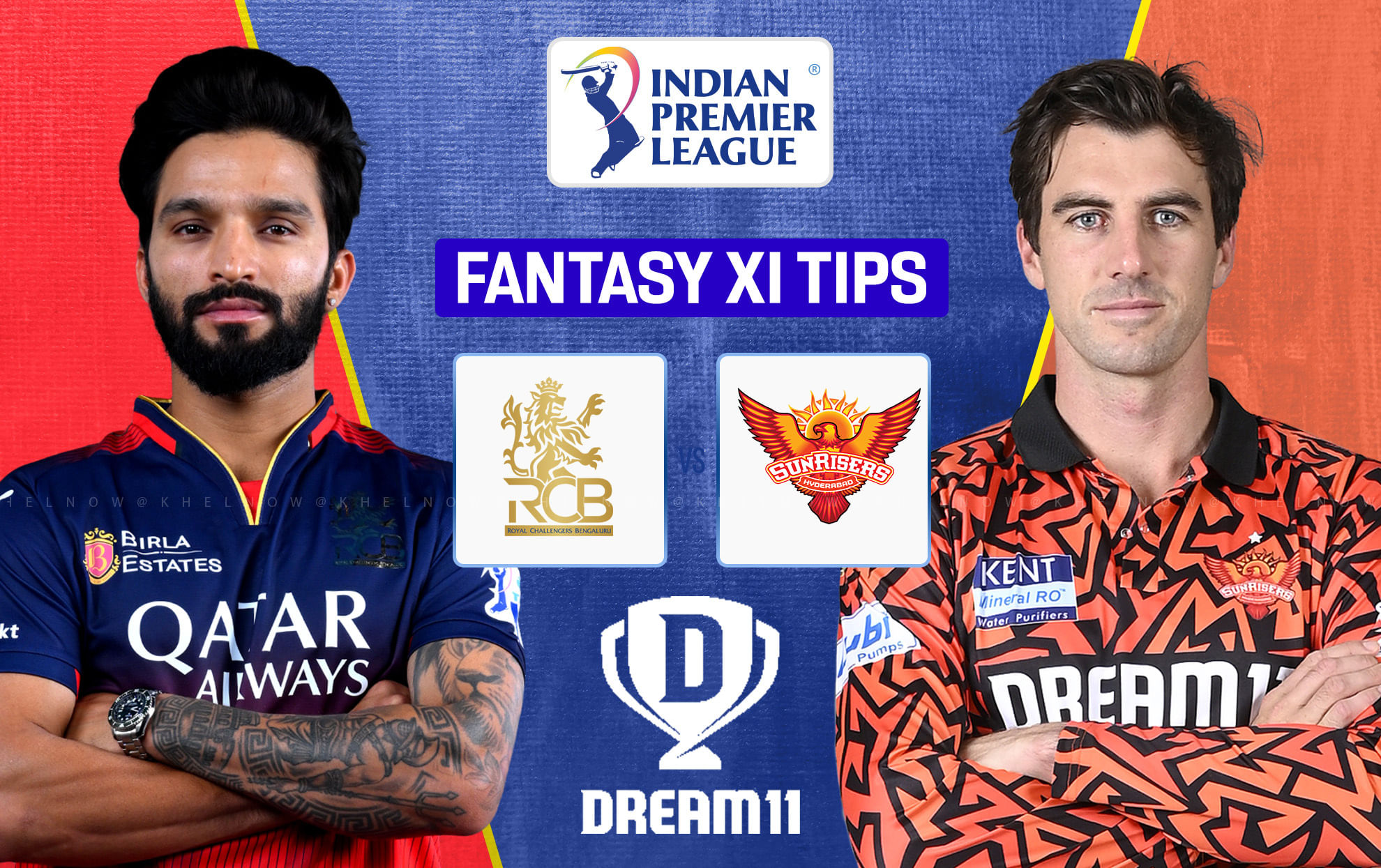 RCB vs SRH Dream11 Prediction, Dream11 Playing XI, Today Match 65, IPL 2025 (Indian T20 League)