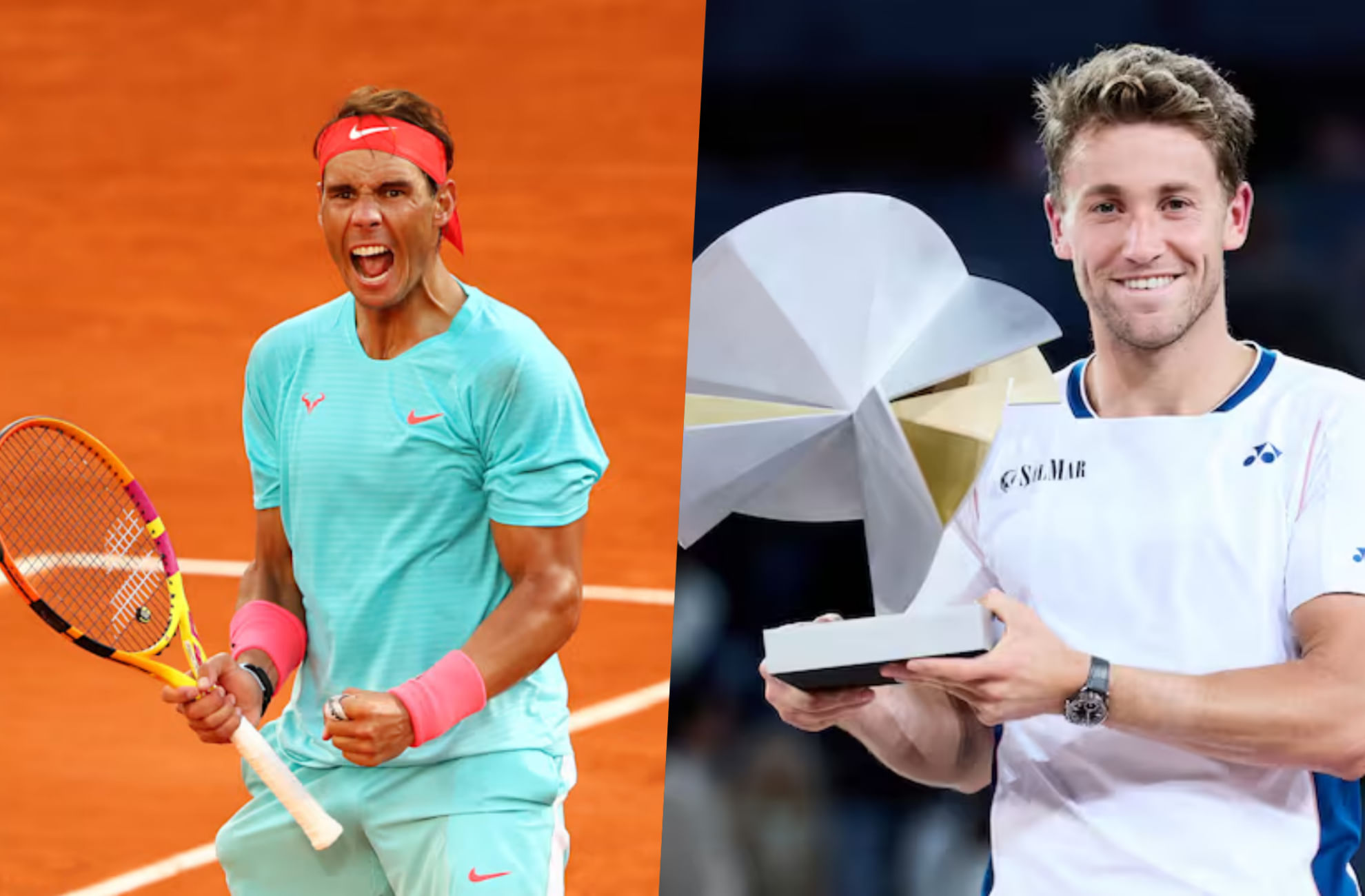 Rafael Nadal congratulates Casper Ruud on maiden ATP Masters 1000 title