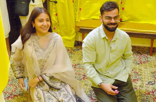 [Watch] Virat Kohli & his wife Anushka Sharma seek blessings from Premanand Ji Maharaj after his test retirement