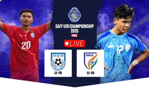 Bangladesh 1(3)-(4) 1 India: Follow SAFF U19 Championship 2025 Final Live Replay