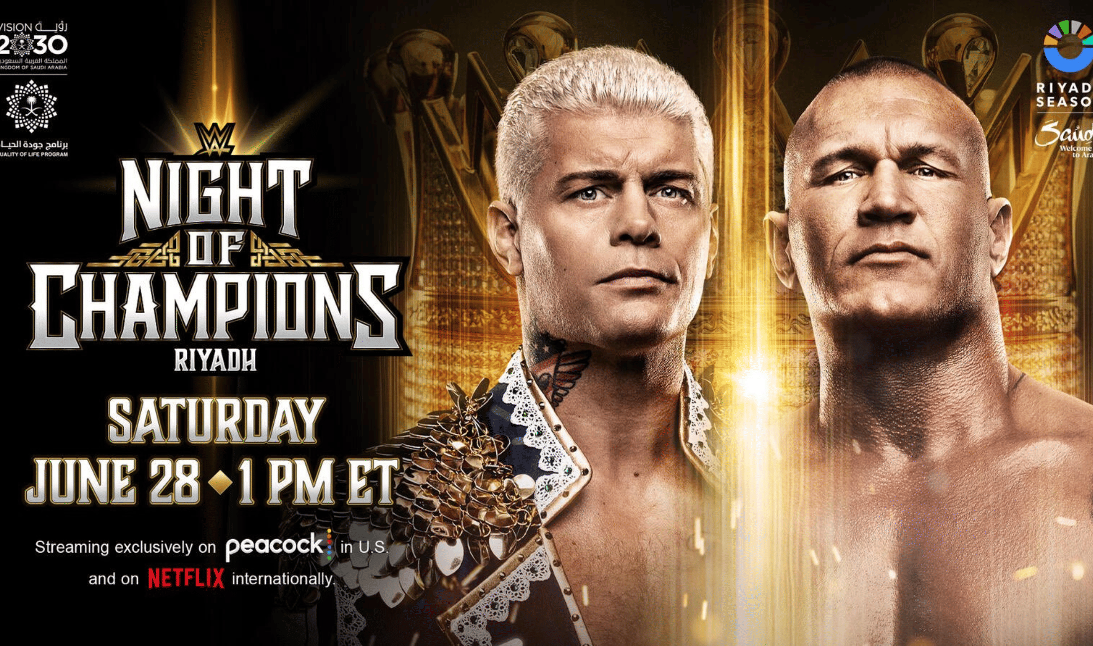 When did Cody Rhodes last face Randy Orton in WWE before Night of Champions 2025?