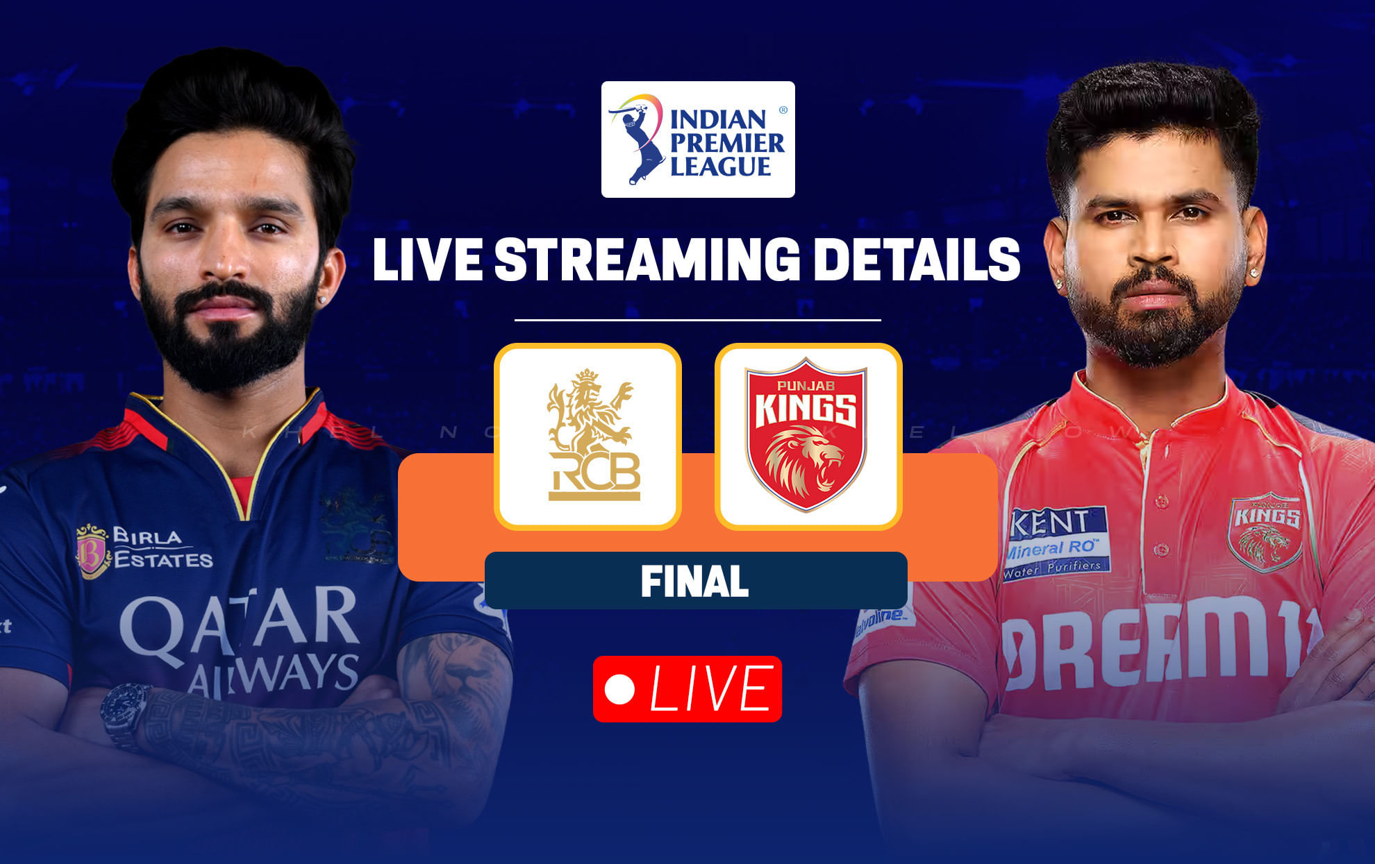 RCB vs PBKS IPL 2025 Final Live streaming details: Match, toss time, telecast details, how to watch