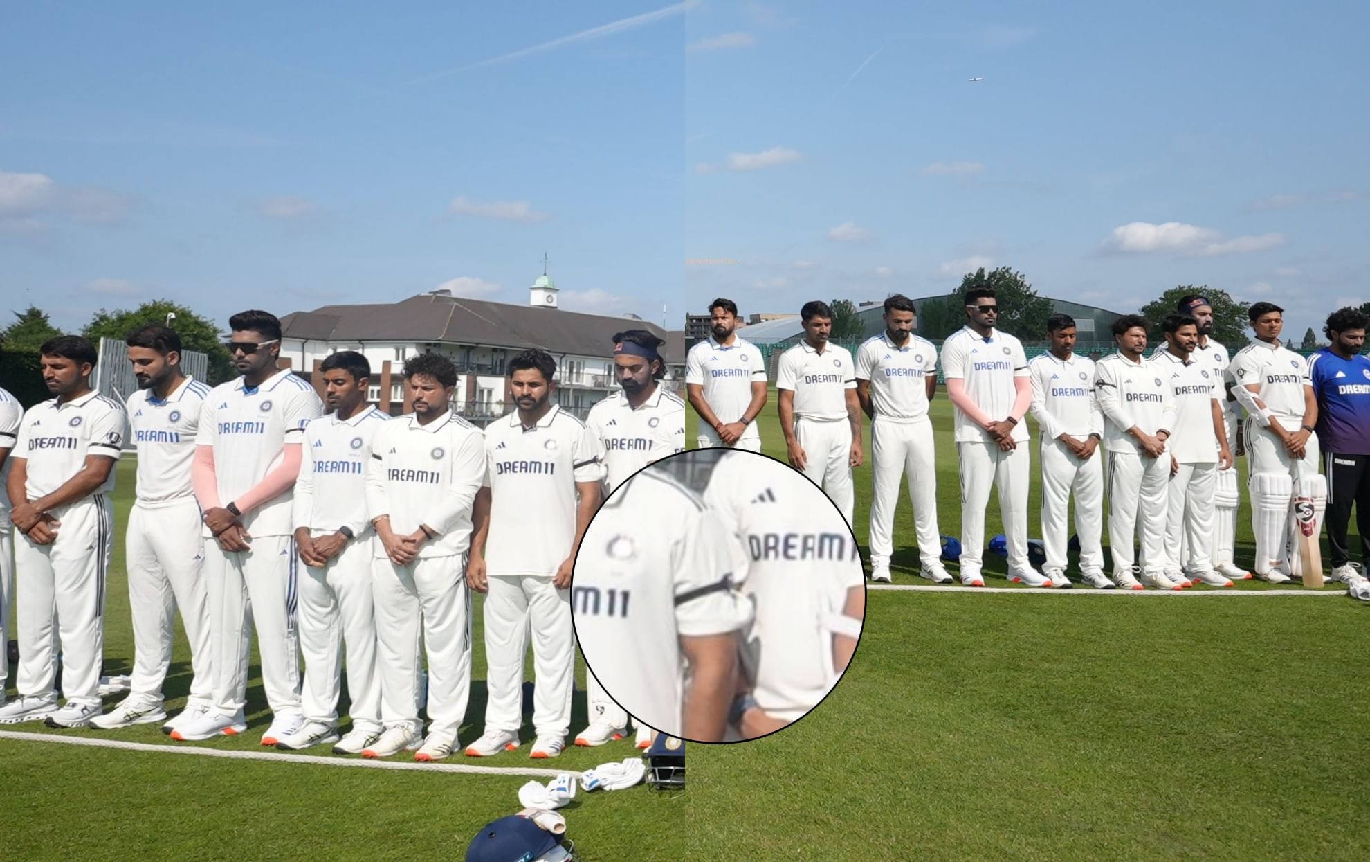 Indian Cricket Team sport black armbands during intra-squad game to pay homage to Ahmedabad flight crash victims